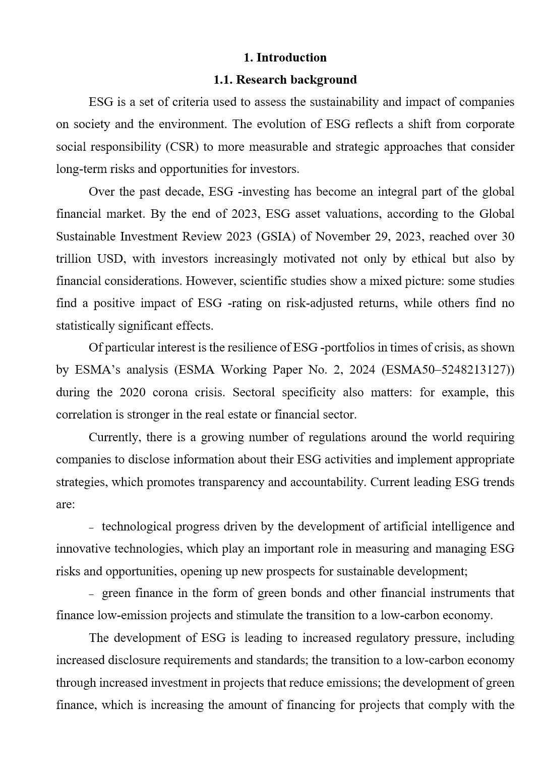 Зразок оформлення вступу англомовної дипломної роботи рівня Bachelor’s / Master’s