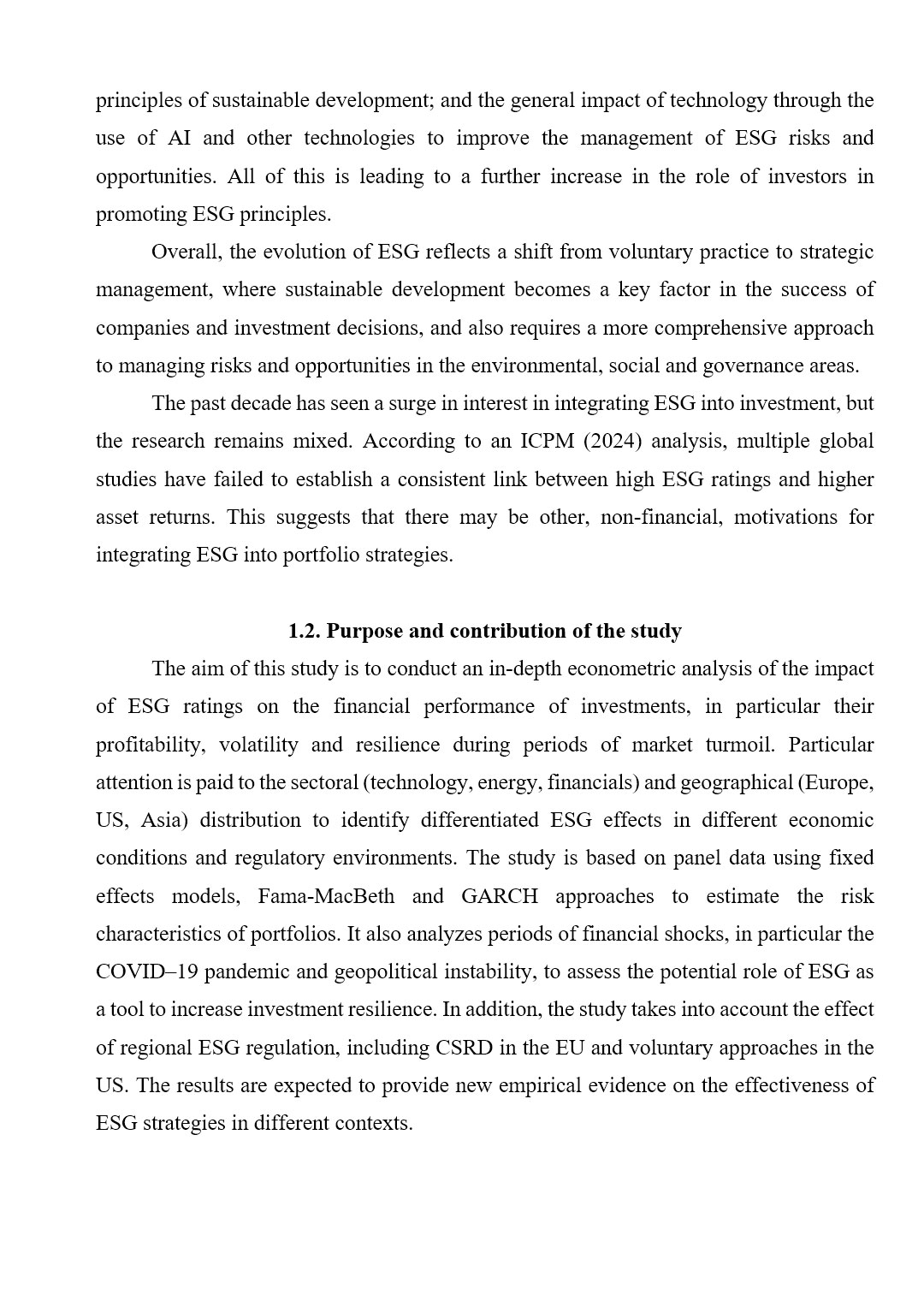 Зразок оформлення мети дослідження англомовної дипломної роботи рівня Bachelor’s / Master’s