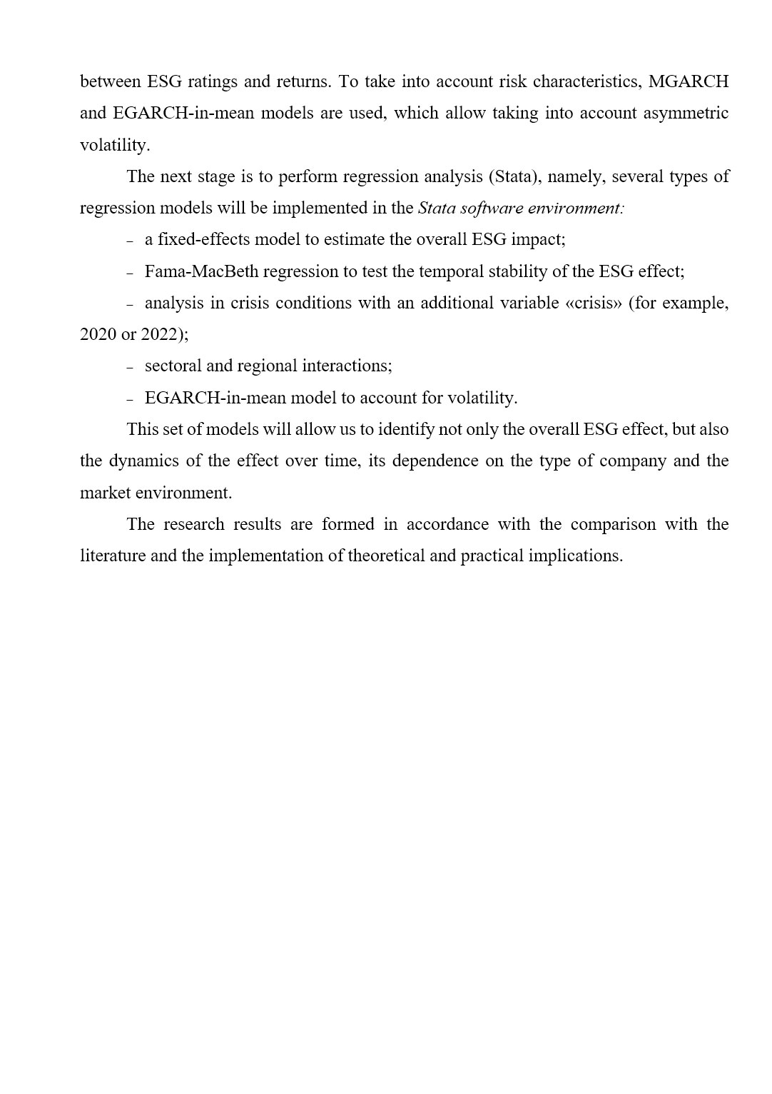 Зразок оформлення методів дослідження англомовної дипломної роботи рівня Bachelor’s / Master’s