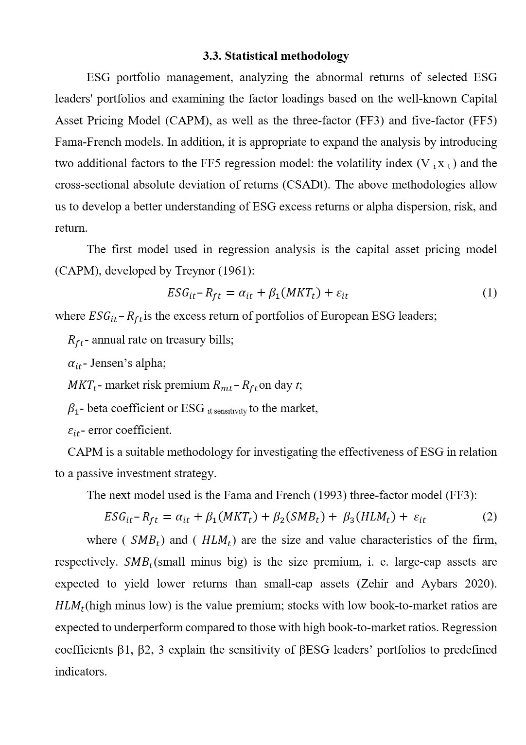 Зразок оформлення статистичного розділу в англомовній дипломній роботі рівня Bachelor’s / Master’s