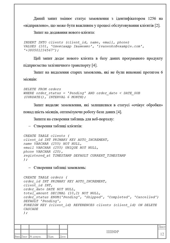 Зразок оформлення програмних кодів в курсовій роботі з рамками - Сторінка 2