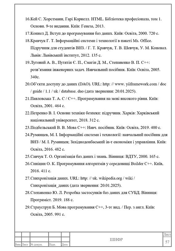 Зразок оформлення списку використаних джерел в курсовій роботі з рамками - Сторінка 2