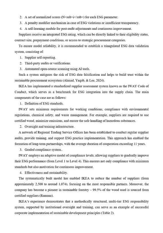 Зразок оформлення описових списків (переліків) в тексті англомовної наукової статті