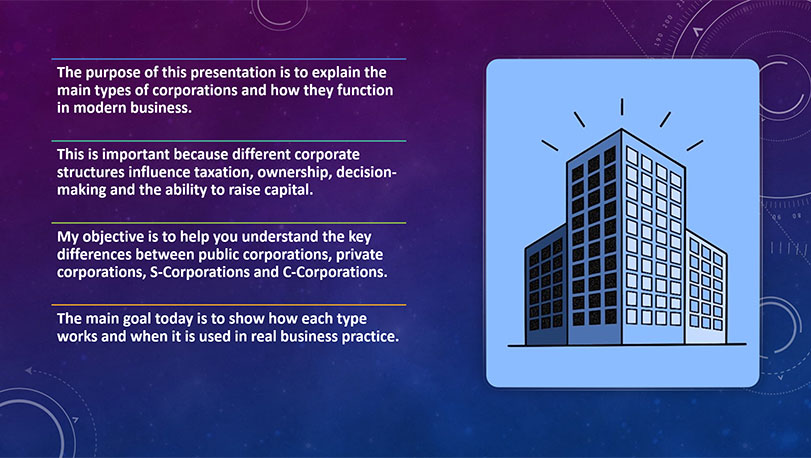 Зразок оформлення презентації англійською мовою - мета, об'єкт, предмет