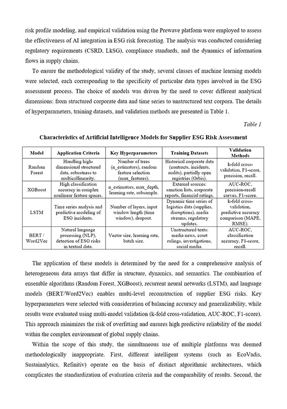 Зразок оформлення порівняльної таблиці в англомовних тезах на конференцію